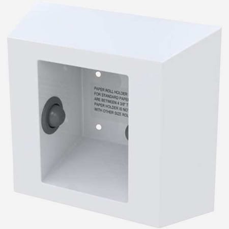 Toilet Paper Holder, White, SS, 10-1/2