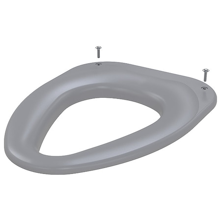 Toilet Seat Without Cover, Plastic, Elongated, Gray MPN:WH-LRSC-Gray