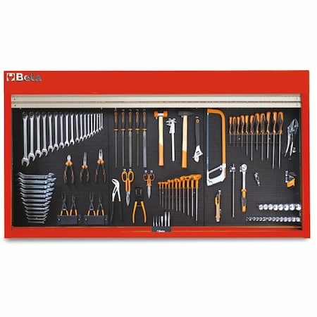 C57SP Red Garage Wall Mount Panel, Tool Organizer, 67 in L x 6 in D x 37 in H MPN:C57P R