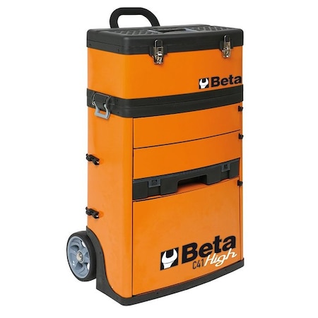 C41H Tool Cart, 3 Drawer, Orange, Sheet Metal, 21 in W x 13 in D x 36 in H MPN:C41 H