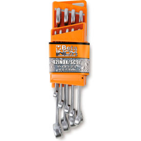 Beta 42INOX 9 Piece 8mm to 19mm 12-Point Combination Wrench Set Silver 420387