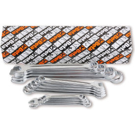 Beta 42 14 Piece 6mm to 24mm 12-Point 15° Offset Combination Wrench Set Silver 421067
