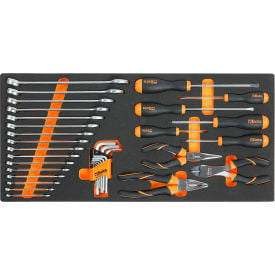 Beta MC10 34 Piece Hand Tool Set Of Combination Wrenches Screwdrivers Pliers & Hex Keys 27500011