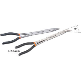 Beta 1009L/DP-S2 Set of 2 Long Knurled Half Round Nose Pliers with Double Swivel 10090060
