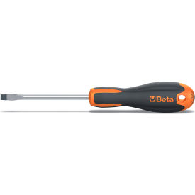 Beta 1201E Evox Slotted Screwdriver Chrome-Plated Black Tip 8mm x 100mm 12011057