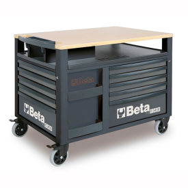 Beta RSC28 SuperTank Rolling Tool Cabinet Wood Top 10 Drawers 48-5/8