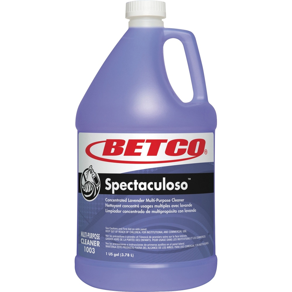 Betco Spectaculoso General Cleaner - Concentrate - 128 fl oz (4 quart) - Floral, Lavender Scent - 1 Each - Purple MPN:BET10030400