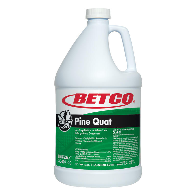 Betco Pine Quat Floor Disinfectant & Deodorizer, 1 Gallon Bottle, Case Of 4 MPN:3040400