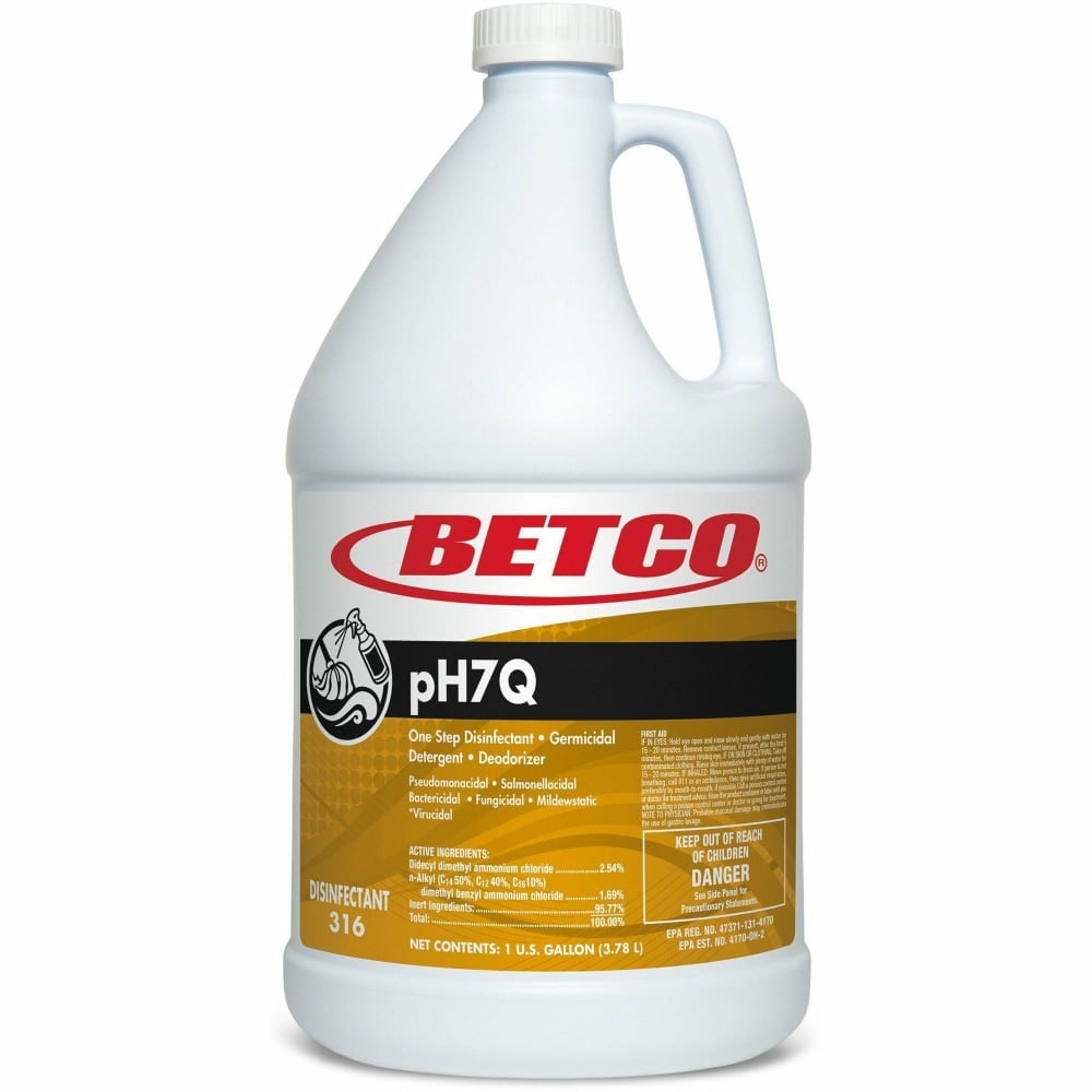 Betco pH7Q Neutral Disinfectant, 128 Oz, Total Qty 1 MPN:3160400