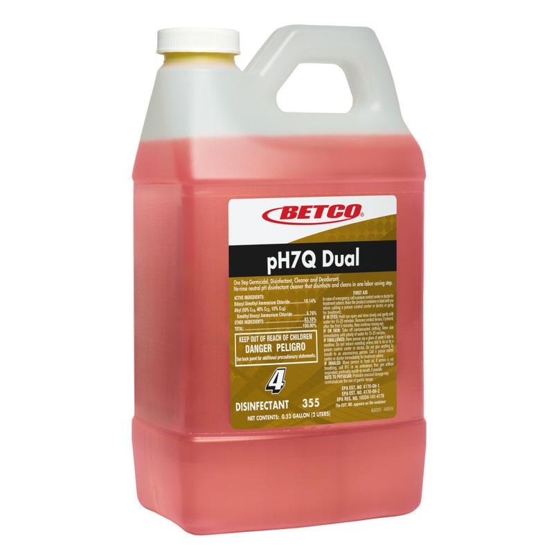 Betco pH7Q Dual Disinfectant, Citrus Scent, 67.63 Oz Bottle MPN:3554700EA