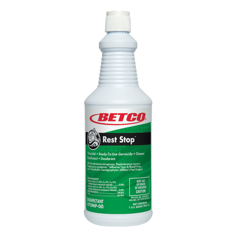 Betco Rest Stop Restroom Cleaner, Citrus Floral Fresh Scent, 32 Oz Bottle, Case Of 12 MPN:0701200