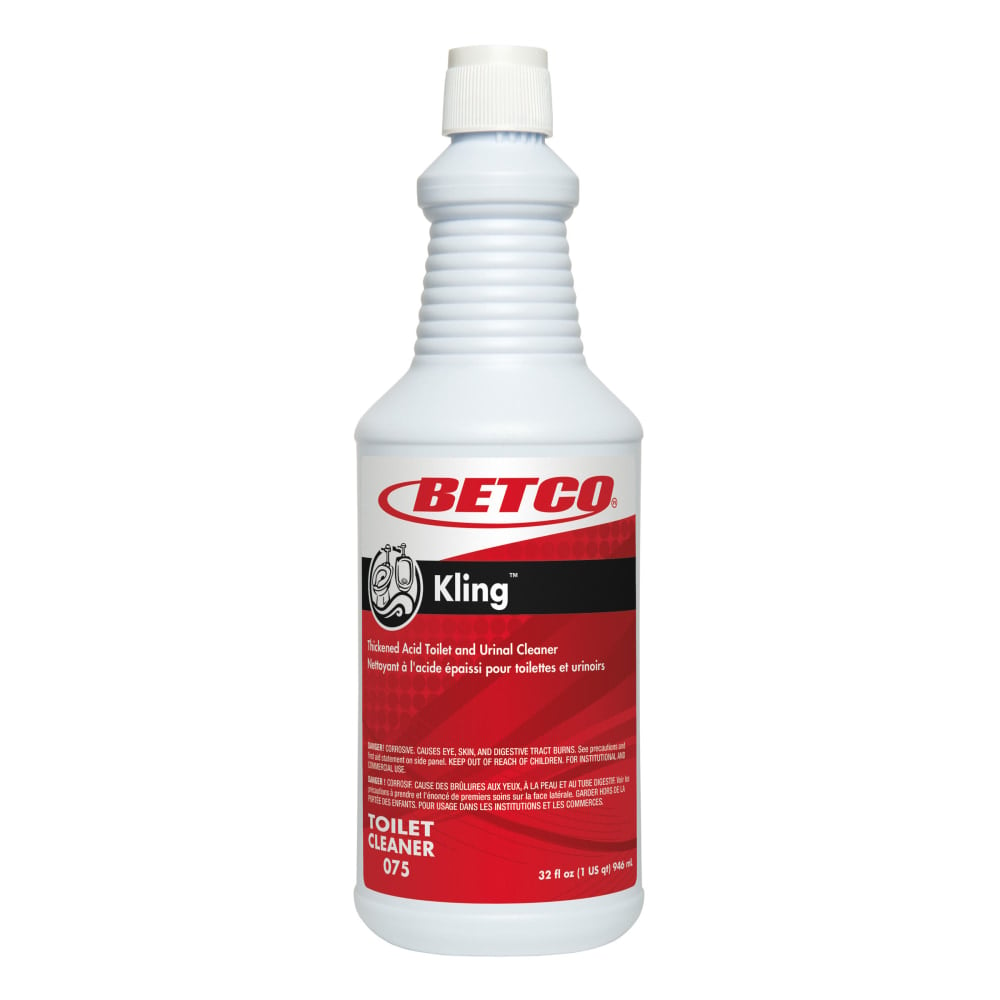 Betco Kling Toilet Bowl Cleaner, Mint Scent, 32 Oz Bottle, Case Of 12 (Min Order Qty 2) MPN:0751200
