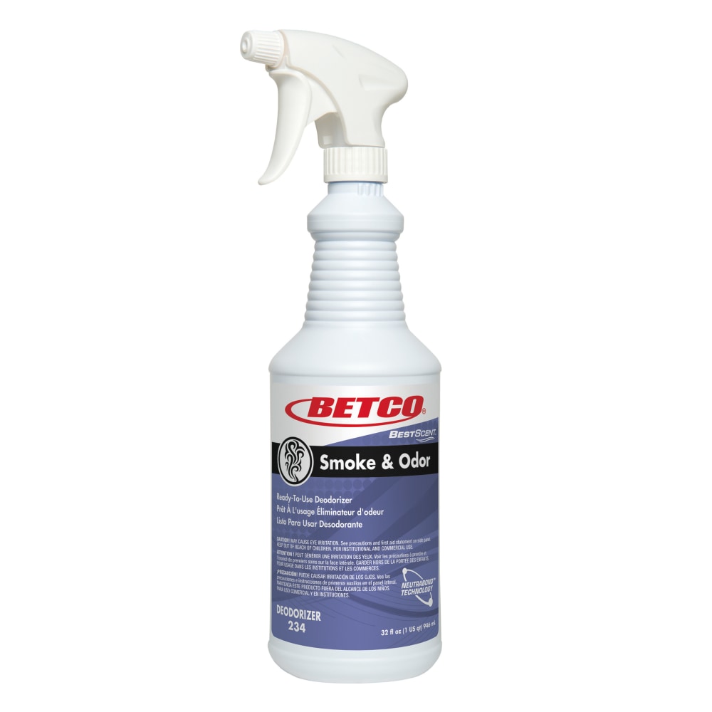 Betco BestScent Smoke and Odor RTU, Fresh Scent, 32 Oz, Case of 12 MPN:2341200