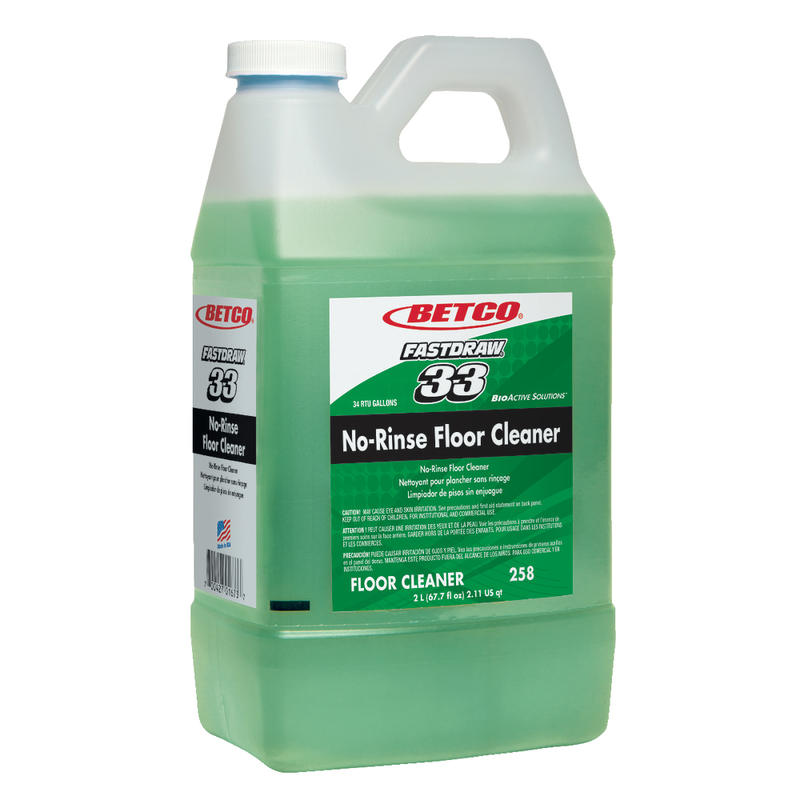 Betco BioActive Solutions No Rinse Floor Cleaner, 67.6 Oz Bottle, Case Of 4 MPN:2584700