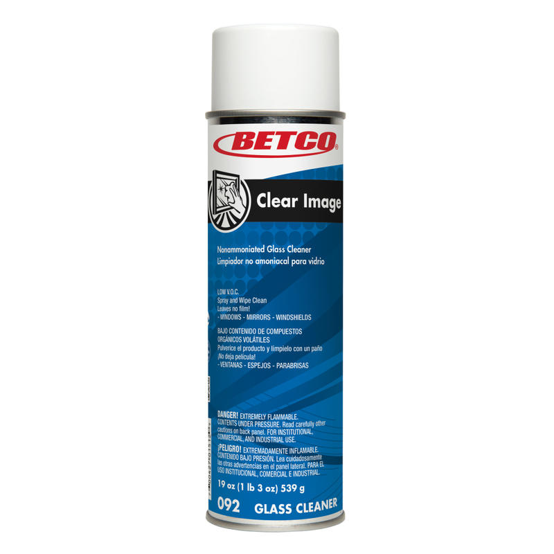 Betco Clear Image Glass & Surface Aerosol Cleaner, 19 Oz Can, Case Of 12 MPN:092G2323