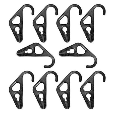 Bungee Hook, Black, 4 in. L, 3 in. W, PK10 MPN:BB5/16NHBK