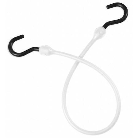 Bungee Cord, White, 12 in. L, 1-1/2 in. W MPN:BBC12NW