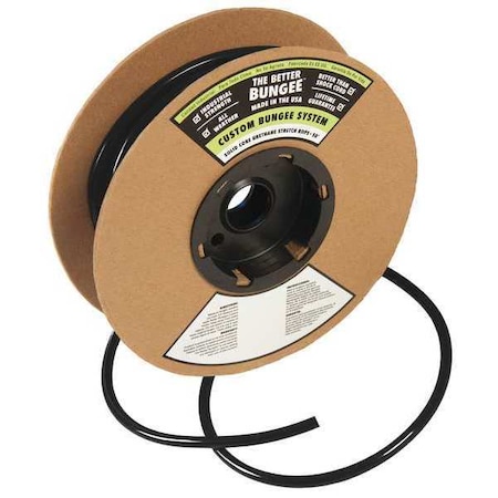 Bungee Rope, Black, 50 ft. L, 1/4 in D MPN:BBR1/4BK