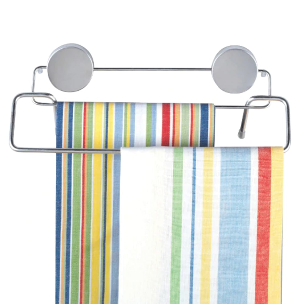 Better Houseware Stainless-Steel Magnetic Towel Bar, 4-1/2inH x 12-3/8inW x 2-5/8inD, Silver MPN:2409