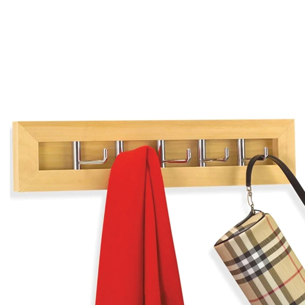 Better Houseware Milano Hook Horizontal Rack, 1inH x 4inW x 17-1/8inD, Natural/Silver MPN:4865
