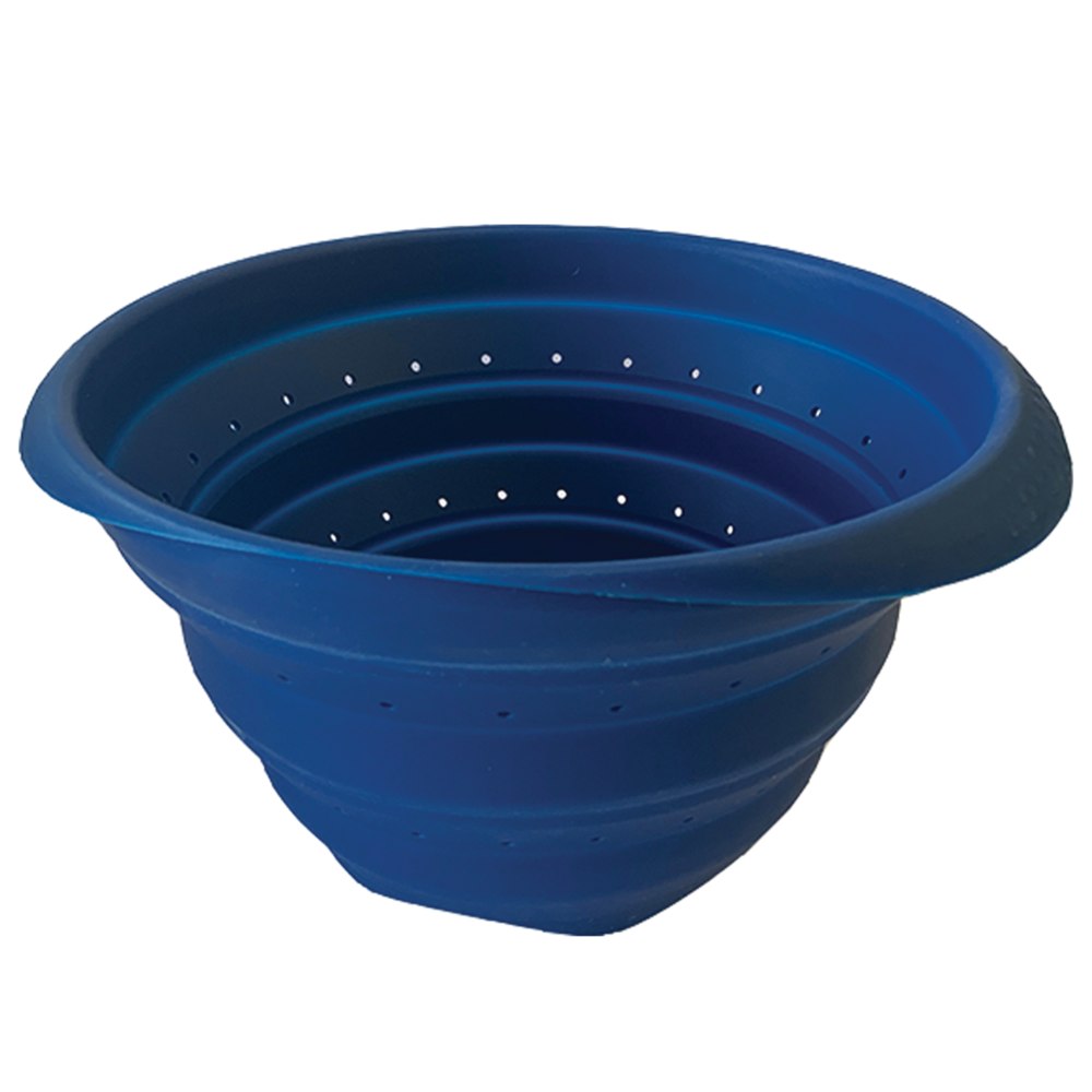Better Houseware 4-Quart Collapsible Silicone Colander, Blue MPN:732/B