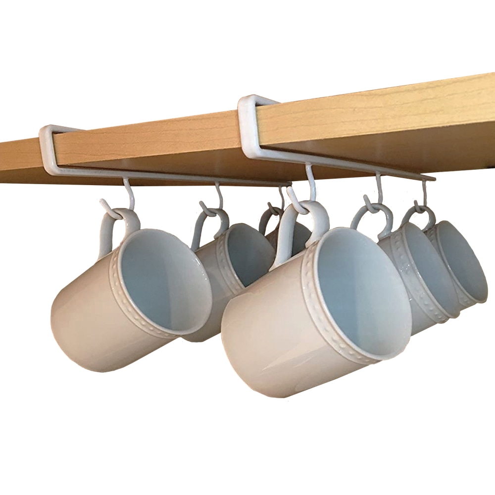Better Houseware Undershelf Cup/Mug Hooks, White, Set Of 2 Hooks MPN:1417