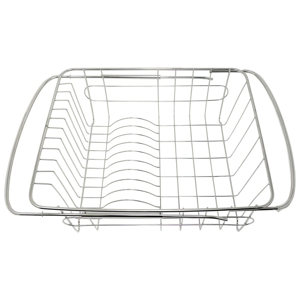 Better Houseware Adjustable Over-the-Sink Dish Drainer, 5inH x 11-1/2inW x 16-1/2inD, Silver MPN:1423