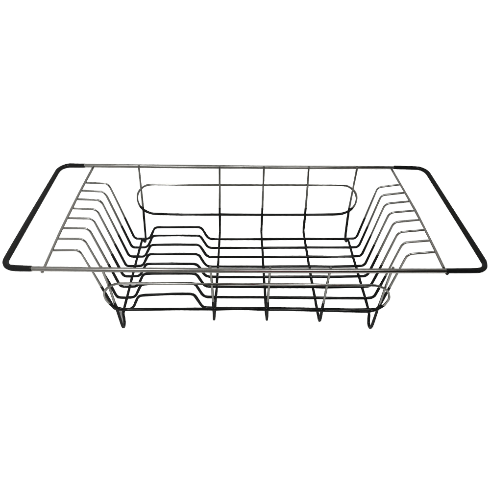 Better Houseware Stainless-Steel Over-the-Sink Dish Drainer, 4-1/2inH x 8-1/4inW x 19-1/4inD, Silver MPN:1484.8