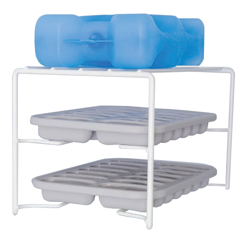 Better Houseware 2-Shelf Ice Tray Caddy, 5-3/4inH x 5-1/4inW x 9-3/4inD, Beige MPN:1495