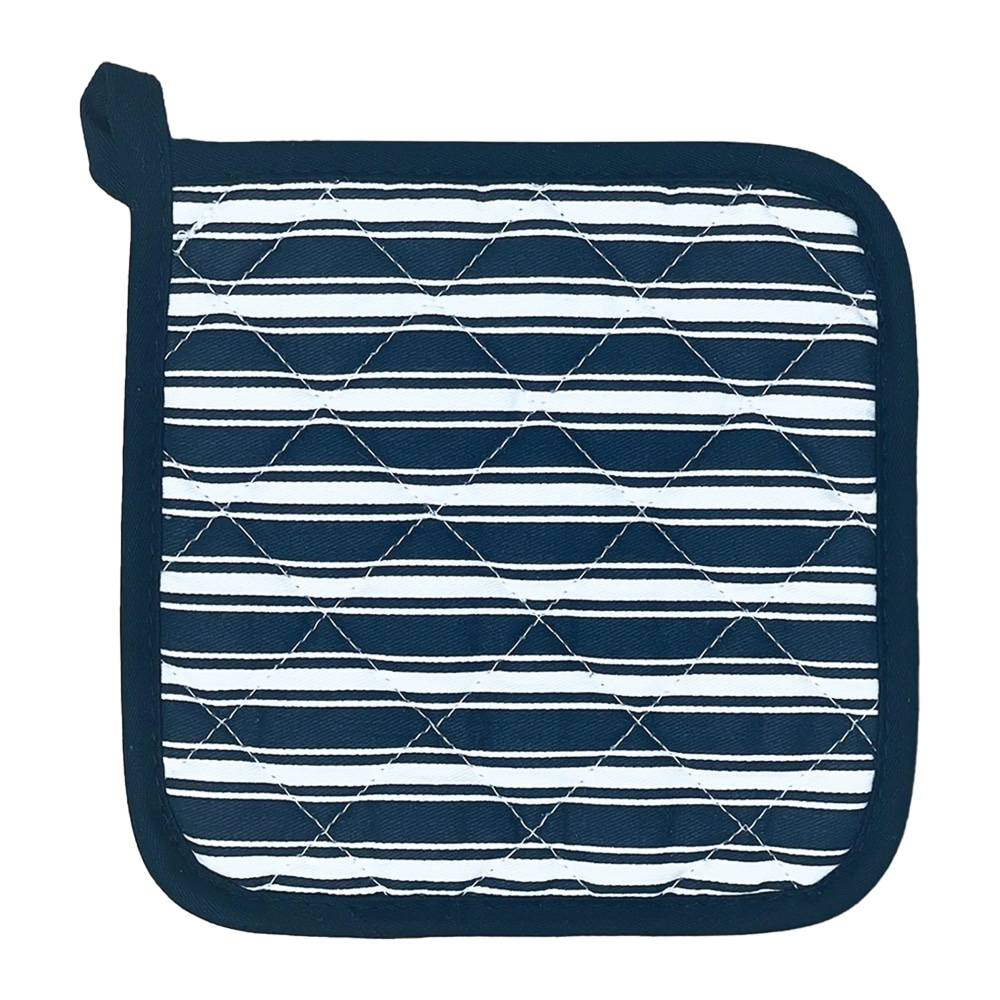 Better Houseware Striped Pot Holder, 7in x 7in, Black MPN:1683/E