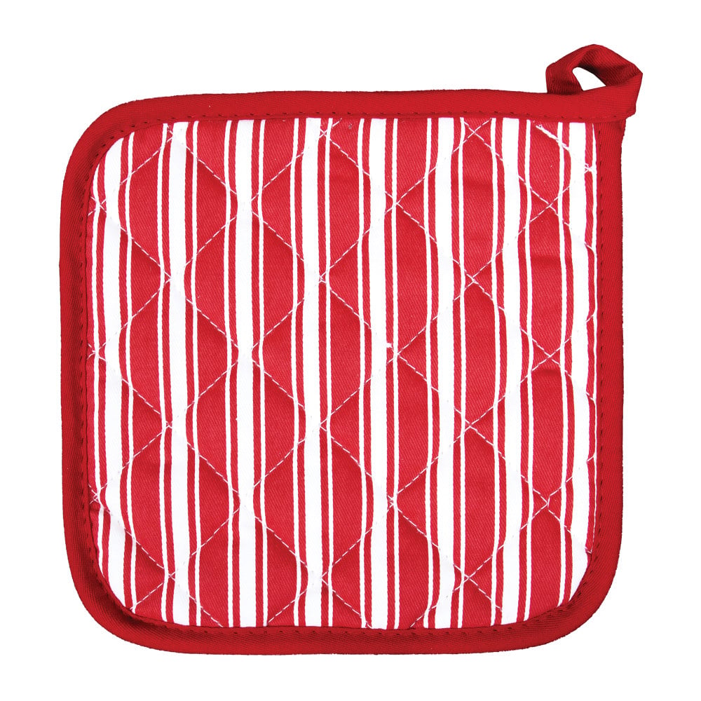Better Houseware Striped Pot Holder, 7in x 7in, Red MPN:1683/R