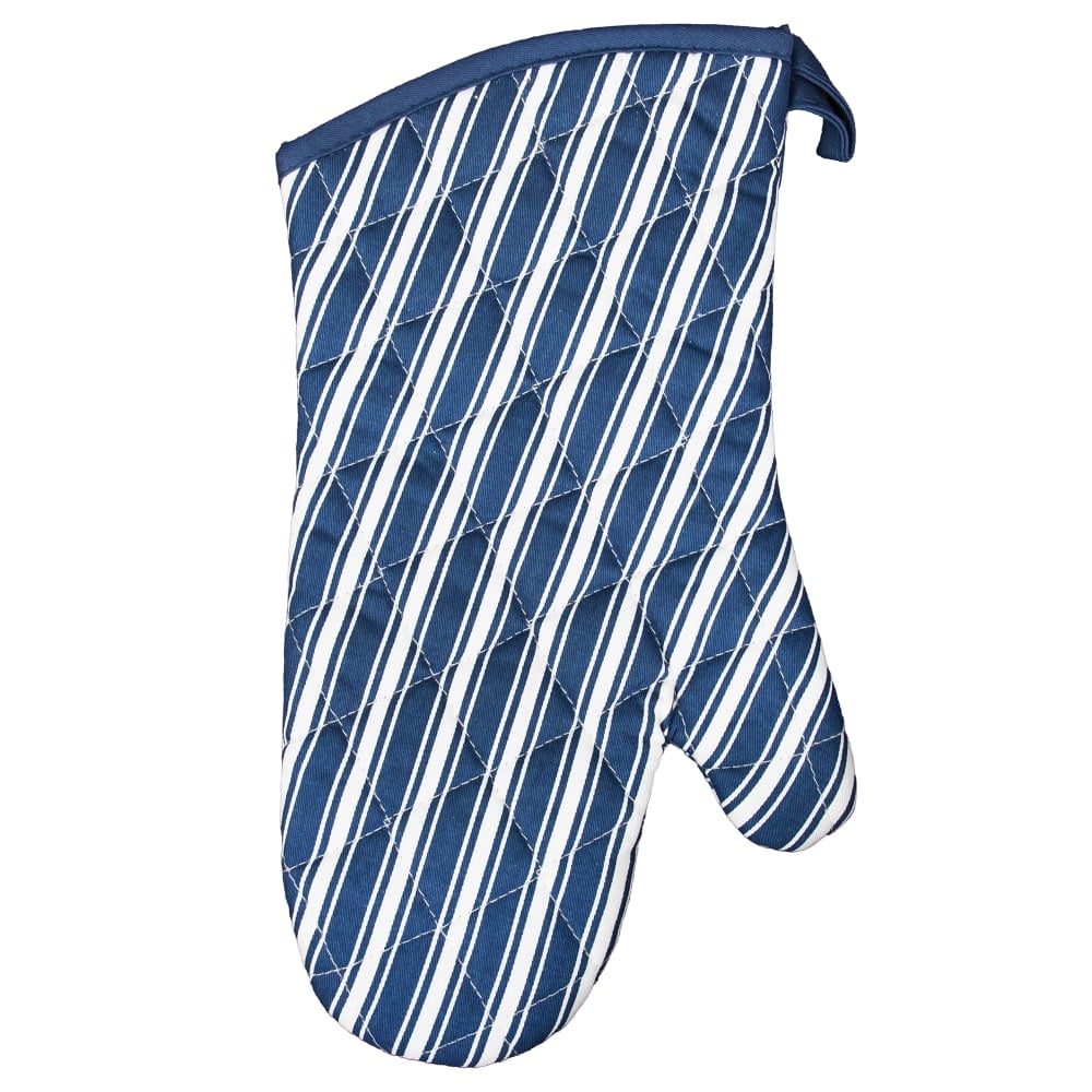 Better Houseware Striped Oven Mitt, 1 Size, Blue MPN:1684/B