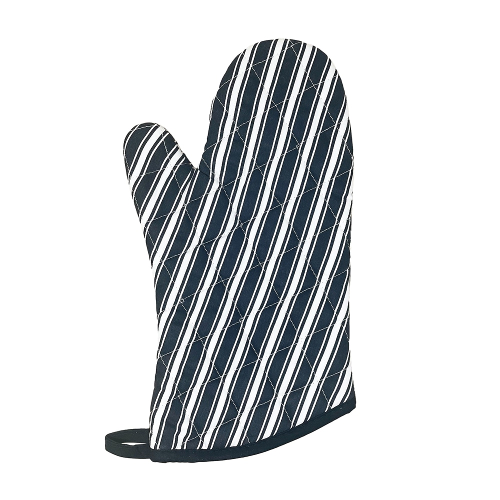 Better Houseware Striped Oven Mitt, 1 Size, Black MPN:1684/E