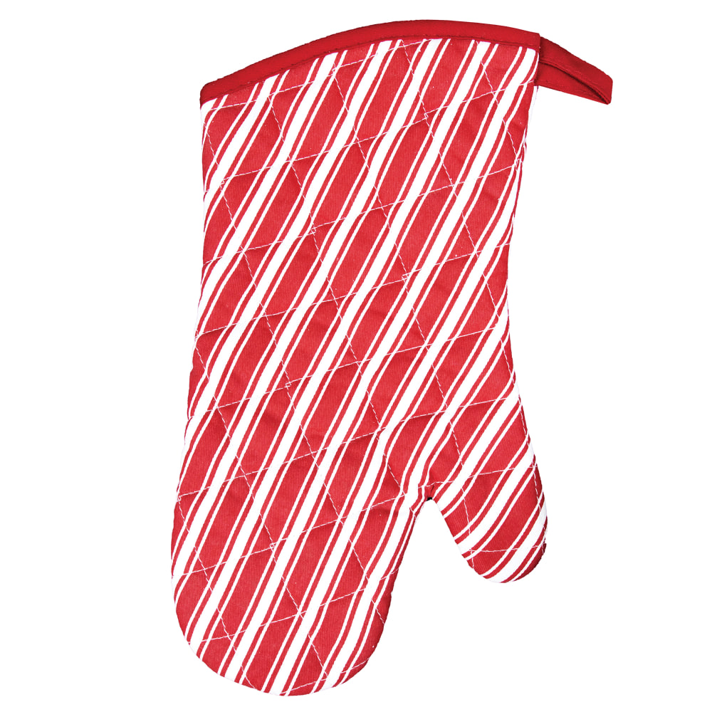 Better Houseware Striped Oven Mitt, 1 Size, Red MPN:1684/R