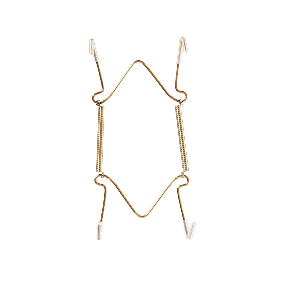 Better Houseware Plate & Tray Hanger, 1-1/2inH x 5inW x 8-3/4inD, Brass MPN:1900/6