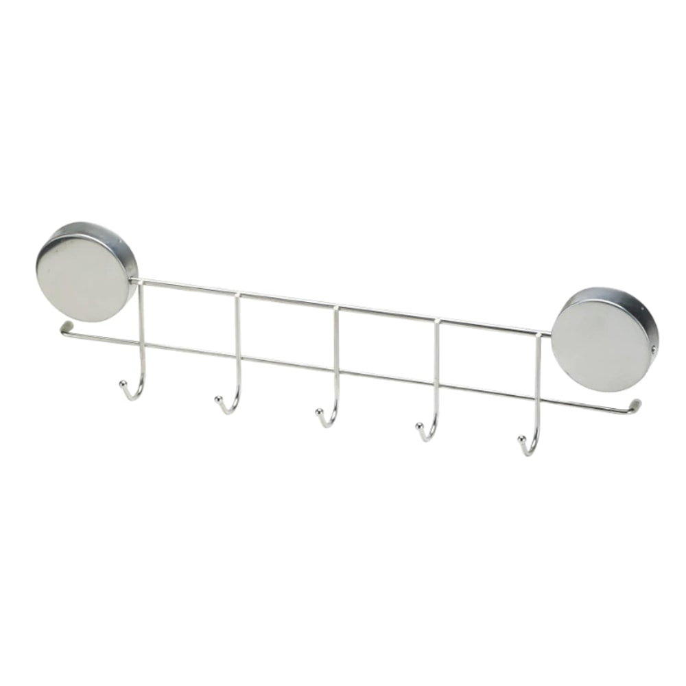 Better Houseware Stainless-Steel Magnetic 5-Hook Utensil Rack, 3-1/2inH x 13-1/4inW x 1-3/4inD, Black MPN:2408