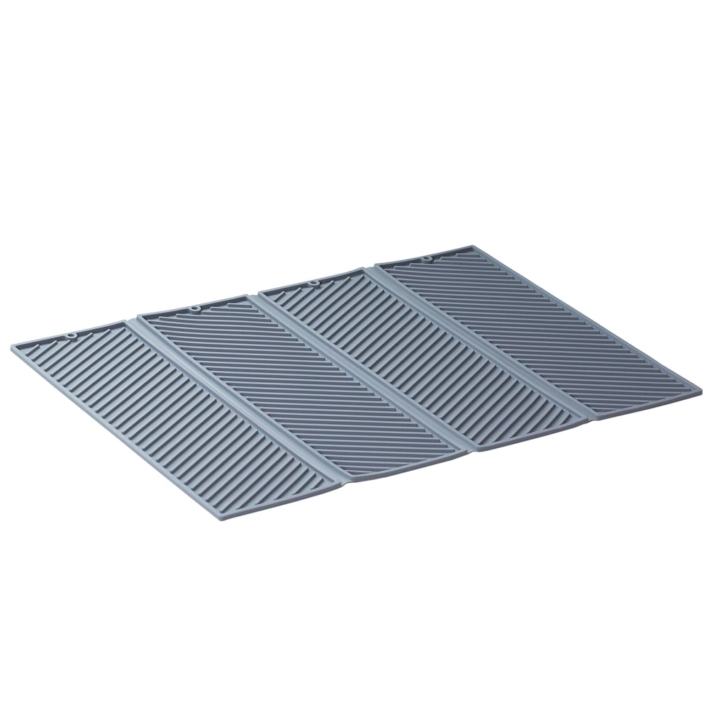 Better Houseware Expandable Silicone Drying Mat, 1-1/2inH x 22-3/4inW x 15inD, Gray MPN:3419