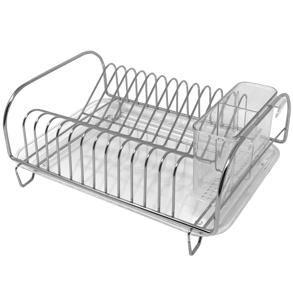 Better Houseware 3-Piece Compact Dish Drainer Set, 5inH x 9inW x 12inD, Black MPN:3423