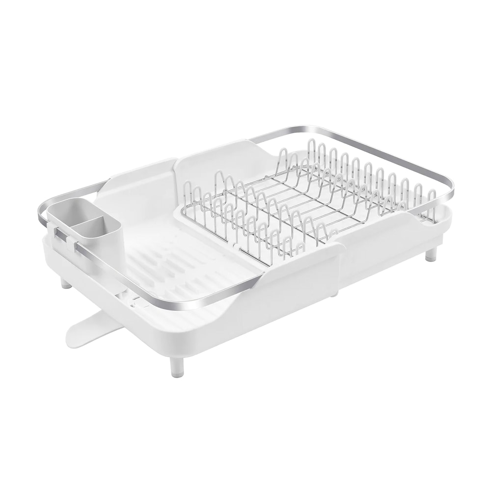 Better Houseware Large Expanding Dish Rack, 5inH x 11-1/2inW x 14-1/8inD, White MPN:3429