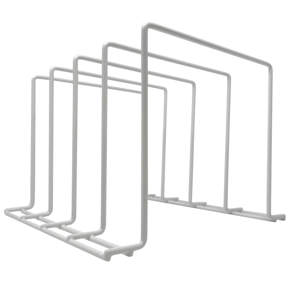 Better Houseware Steel 4-Section Vertical Organizer, Medium, White MPN:1493