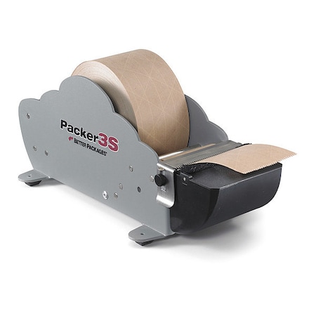 Tape Dispenser, 3 in Max. Tape Width. 7 1/2 in Tape Core Dia, Not Applicable, ABS Plastic, Gray MPN:P3S