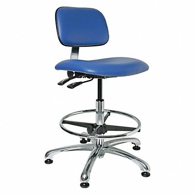 Cleanroom Task Chair Vinyl Blue MPN:4551C3-BL