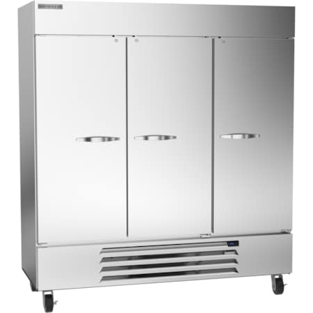 Reach In Refrigerator, Three Section, Solid Door, 68.93 Cu. Ft. MPN:HBR72HC-1
