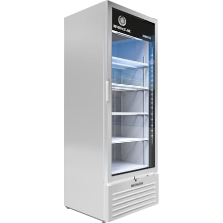 Refrigerated Glass Door Merchandiser, White, LED Lighting, 14.97 cu. ft. MPN:MT23-1W