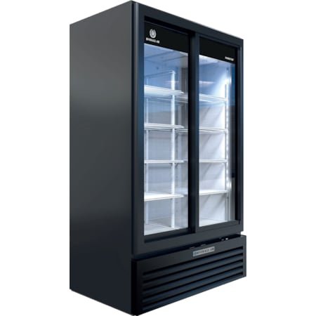 Glass Door Merchandiser, Sliding Doors, 29.41 cu. ft. Capacity, Black MPN:MT49-1-SDB
