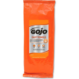 GOJO® FAST TOWELS Hand Cleaning Towels 2-Ply 7.75 x 11 Fresh Citrus Blue 60/PK 6 PK/CT GOJ628506