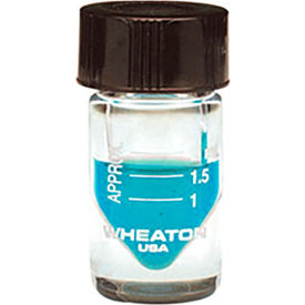 Wheaton 2ML Graduated Glass V-Vials 20-400 PTFE Faced Rubber Liner Case of 12 W986272NG