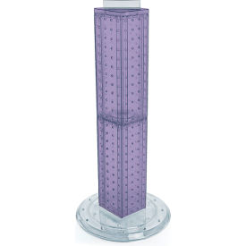 Global Approved 700227-PUR Four Sided Pegboard Tower Display W/ Revolving 9