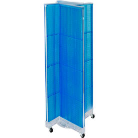 Global Approved 700421-BLU Pinwheel Pegboard Display W/Wheels 16