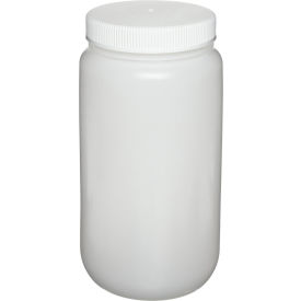 Thermo Scientific Nalgene™ Wide-Mouth Lab Quality HDPE Bottles with Closure 250mL Case of 72 2104-0008